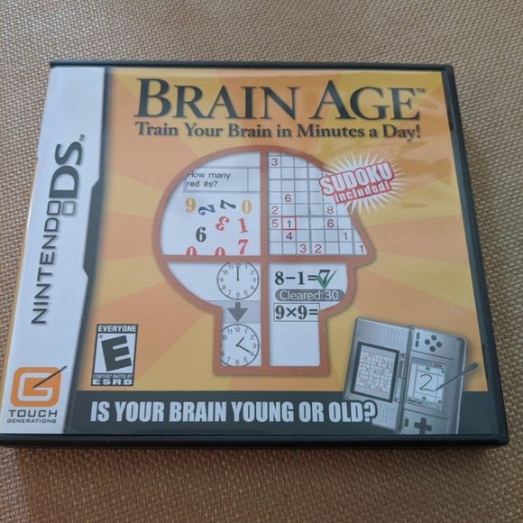 Brain age brain training memory Nintendo Case, Manual and Game Cartridge - Picture 1 of 3